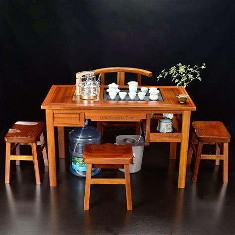 gongfu table|chinese tea table with stools.